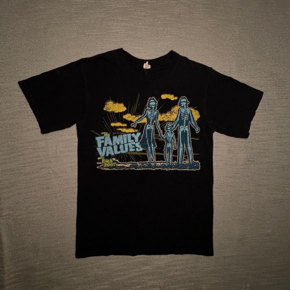 Anvil Other - Vintage Family Values Tour 2007 T-Shirt Korn Evanescence Anvil Black Small